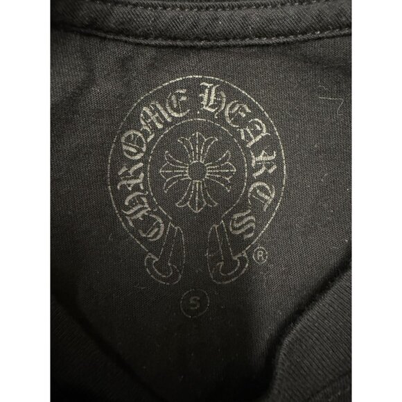 Chrome Hearts Long Sleeve Black T-Shirt With Pocket & Gothic Lettering Californi - Picture 3 of 15